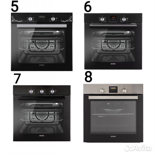 Встраиваемые электрические духовые шкафы новые