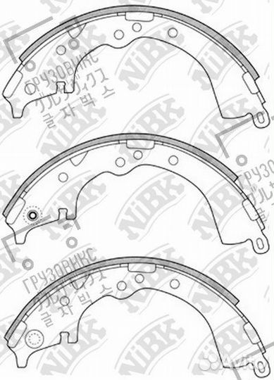 Тормозные колодки барабанные, NiBK (Япония) FN2335
