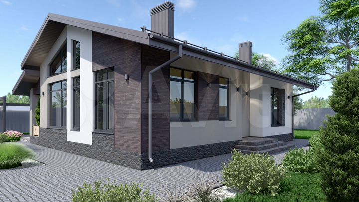 Дом 128 м² на участке 8 сот.