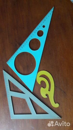 Угольники, лекало, пенал СССР