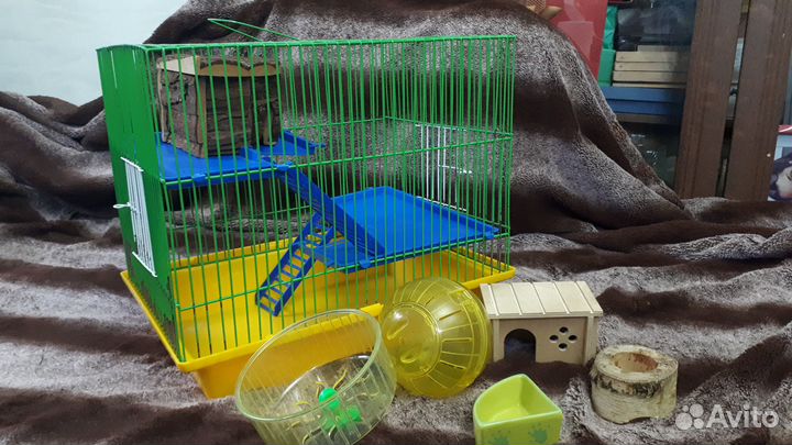 Клетка для мелких грызунов+ 2 дома