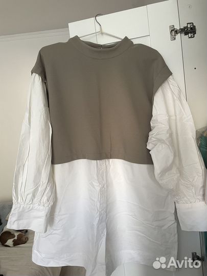 Платье рубашка zara