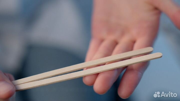 Шпатель деревянный (узкий) для депиляции 140/6/1,7