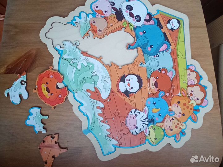 Деревянный пазл Ноев ковчег