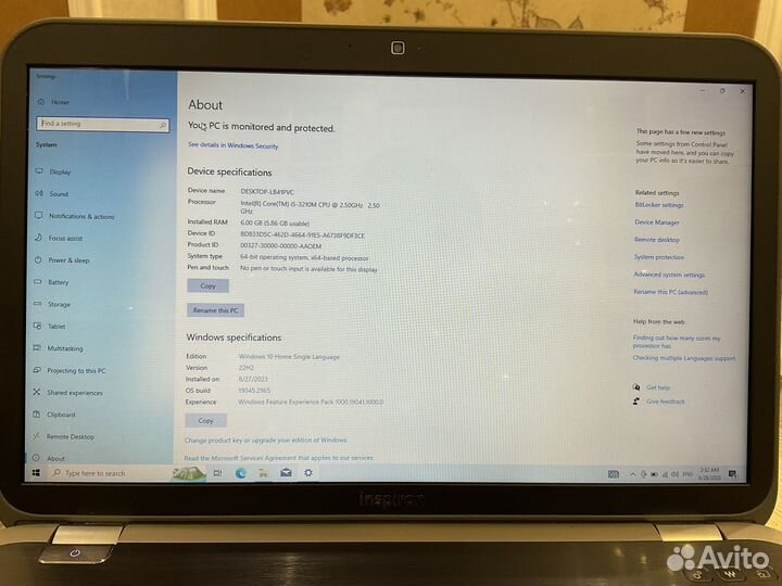 Ноутбук dell inspiron 5720
