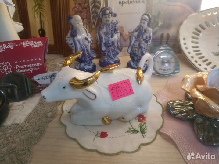 Чайница молочница ёмкость для напитков Корова