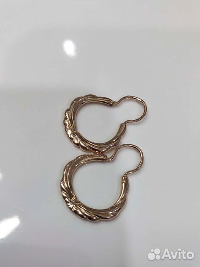 Золотые серьги 583 пробы СССР