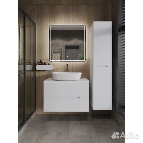 Тумба с раков. подвес. 80 бел.Li-80tuwmdf+B08-500W