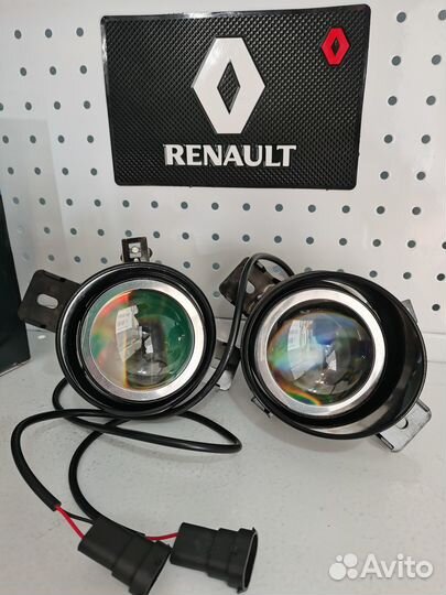 Противотуманки Bi led линзы Renault Рено premium
