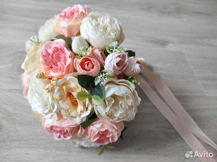 Свадебный букет невесты/дублер, бутоньерка