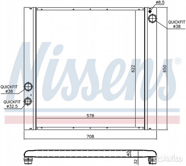 Радиатор охлаждения двс land rover range rover (20