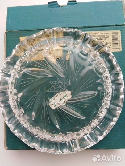 Пепельница хрусталь винтаж bohemia Crystal