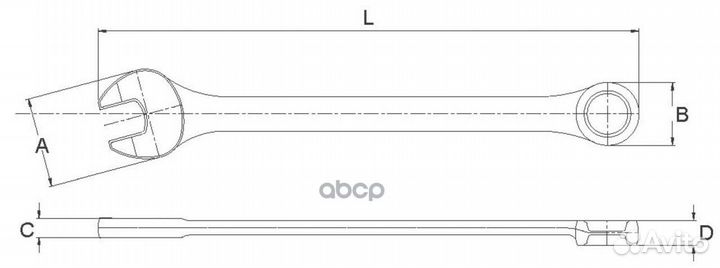 Ключ комбинированный 36 мм awters36 Licota