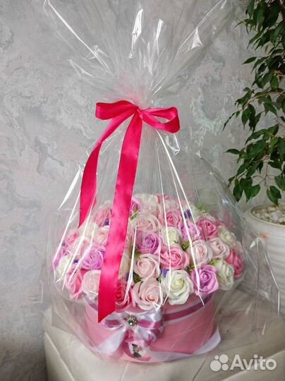 Букет из мыльных роз
