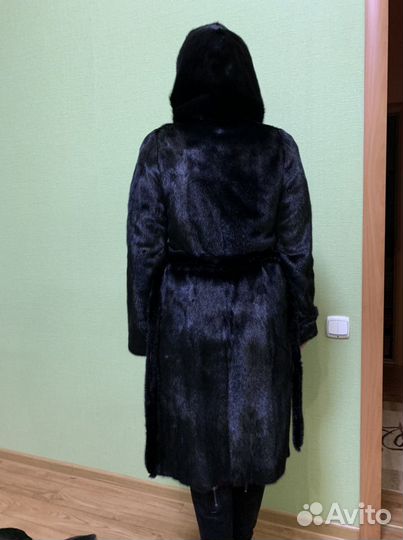 Шуба норковая с капюшоном 42 44