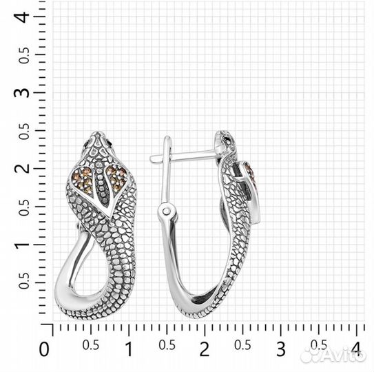 Серьги Кобры/Змеи (символ 2025 года)