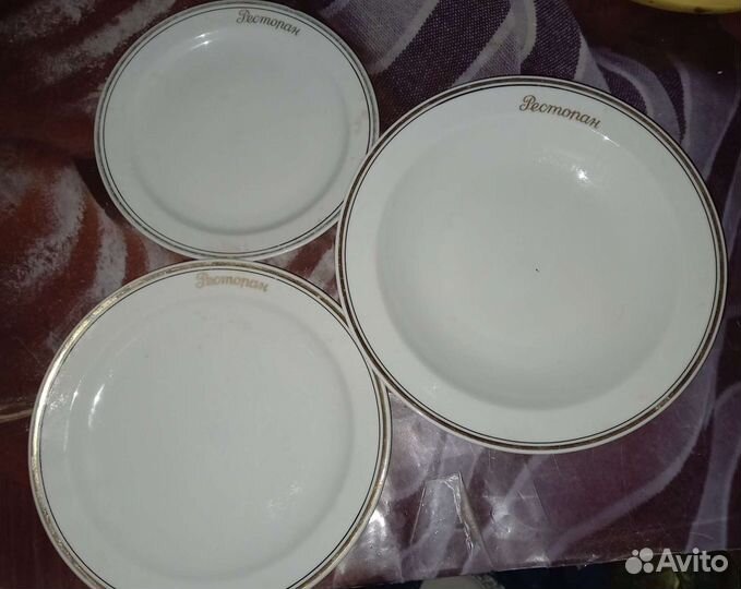 Тарелки, ретро,ресторан, общепит, дулево