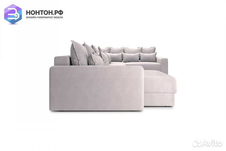 Диван п-образный тик-так Омега бежевый