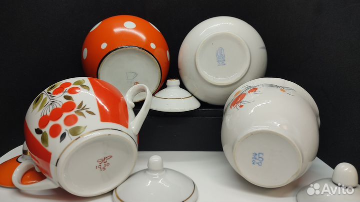 Фарфор СССР молочник сахарница чайная пара