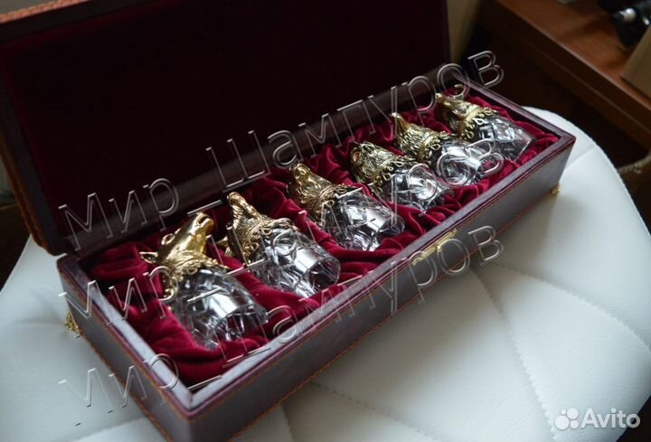 Стопки хрустальные в шкатулке Подарочный набор