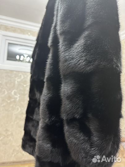 Шуба норковая с капюшоном 44 46 бу