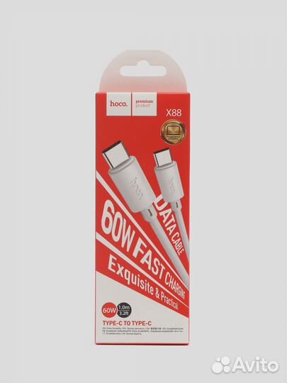 Зарядный кабель Hoco Type-c to Type-c