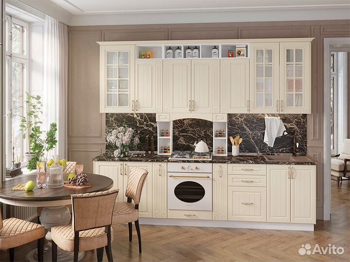 Кухня Лондон корпус шнуп 1000 бел фасад шнуп 1000