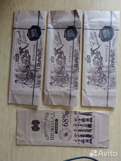 Фантики от шоколада, разных фабрик