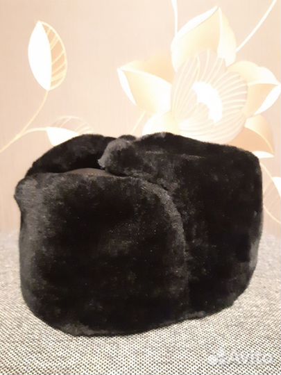 Шапка зимняя овчина офицерская чёрная 56-57