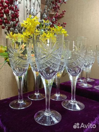Фужеры хрустальные. Неман. Прошлый век