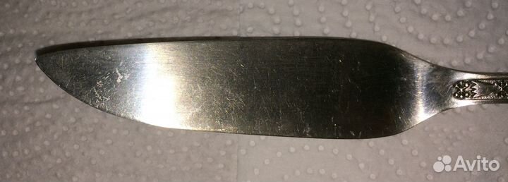 Серебряный нож, лопатка для масла 