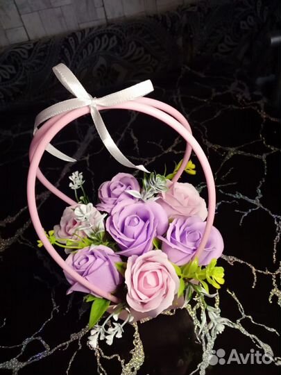 Букет из мыльных роз