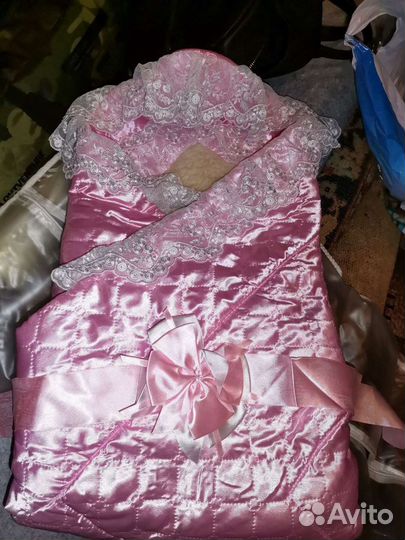 Конверт на выписку для девочки зима