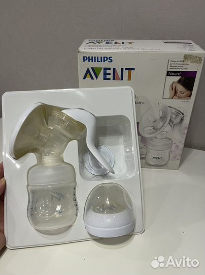 Молокоотсос avent с соской и бутылочкой