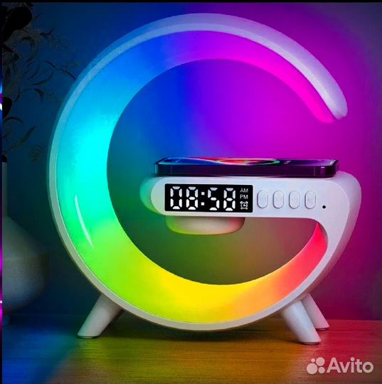 Стильный RGB Ночник с беспроводной зарядкой