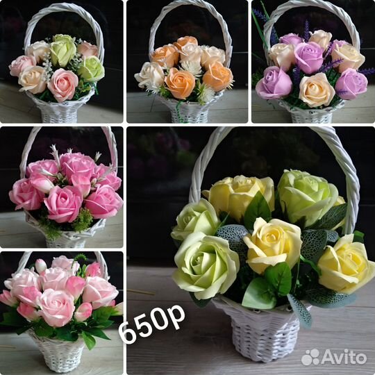 Букет из мыльных роз