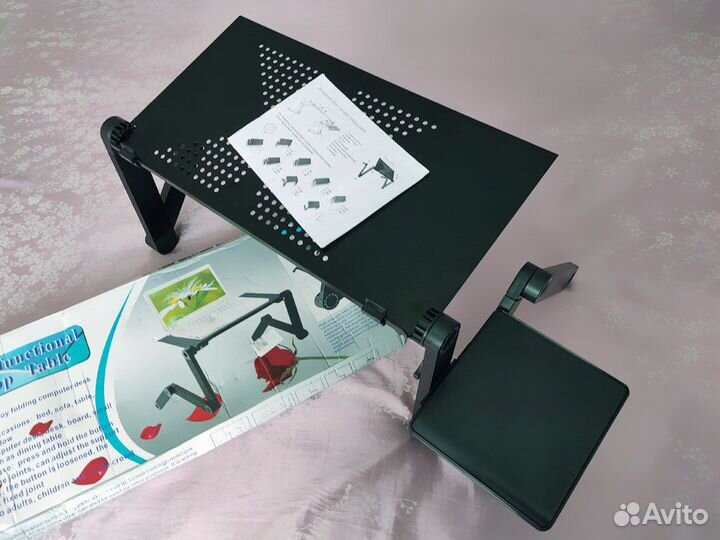 Стол для ноутбука регулируемый портативный алюмини