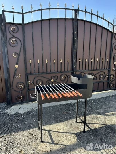 Мангал с печью под казан