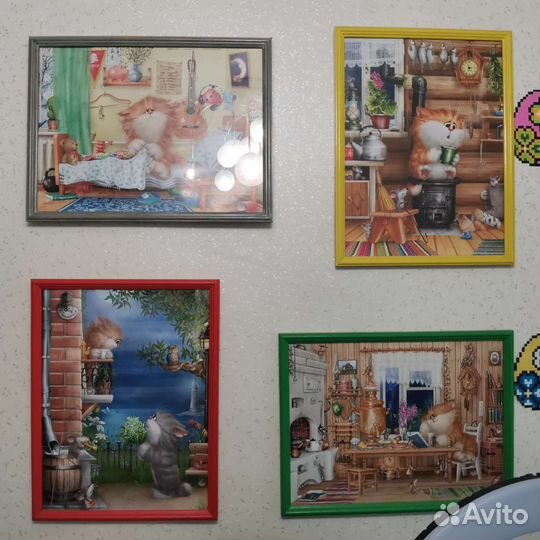 Постер в рамке Котики