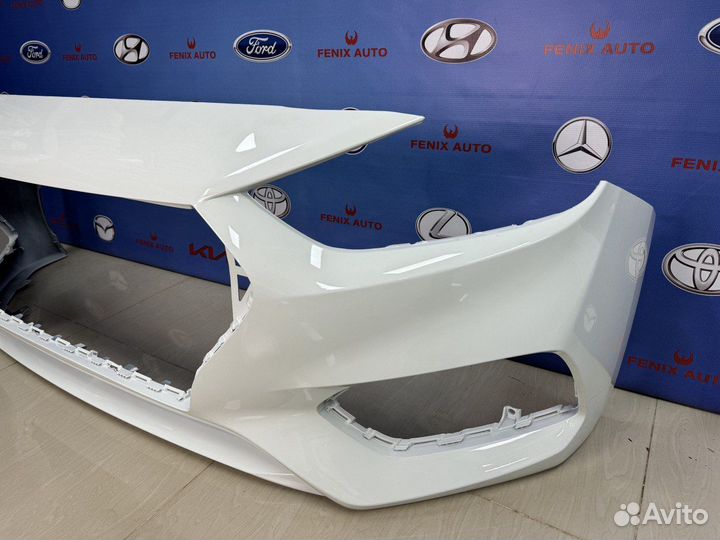 Бампер окрашеный Белый Хендай Солярис 2 от 17-20