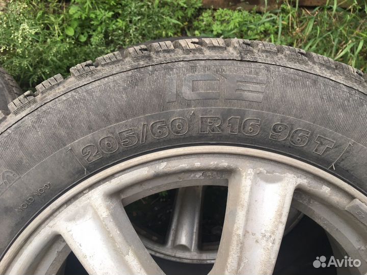 Литые диски в сборе subaru 5/100 205/60/6.5