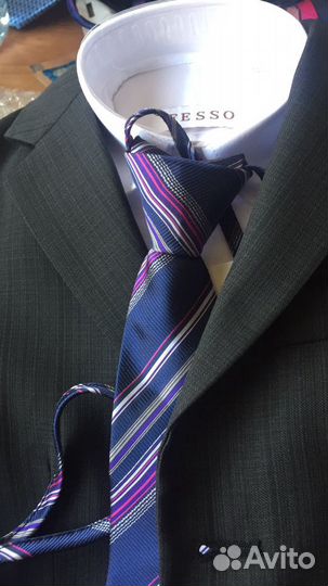 Новый Синий галстук для мальчика