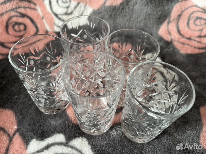 Стопки хрусталь, 5 штук