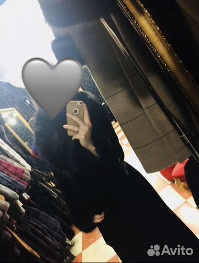 Шуба норковая 42 44 черная длинная