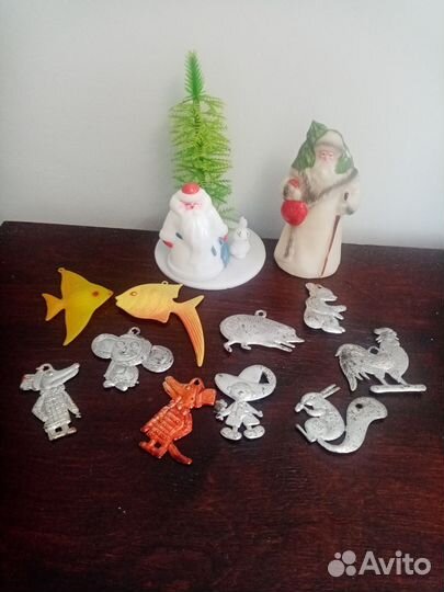 Ёлочные игрушки СССР колкий пластик