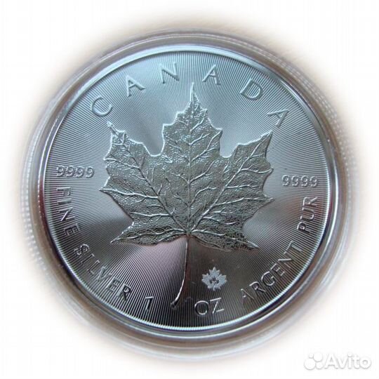 Канада 5 долларов 2020 Кленовый лист серебро 3