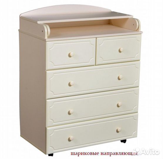 Пеленальный комод Антел Ульяна-6 мдф