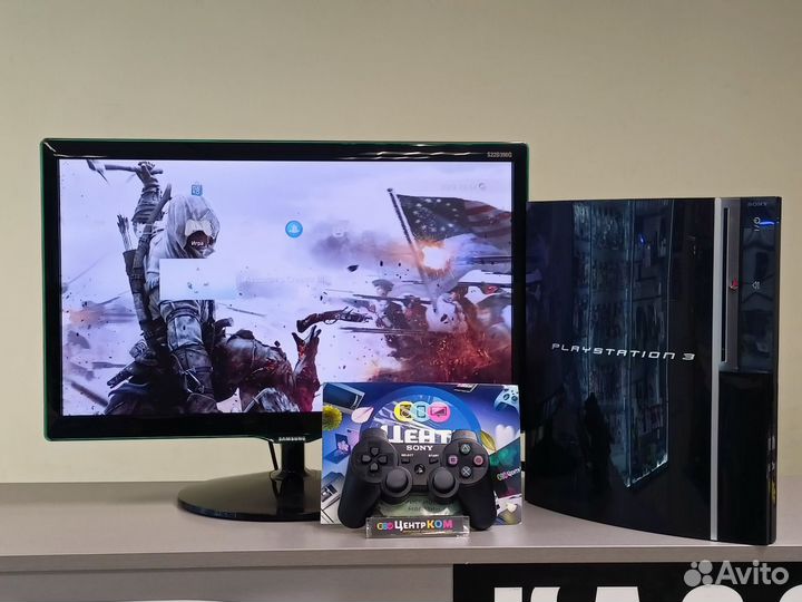 Игровая приставка PS3 с джойстиком + игра