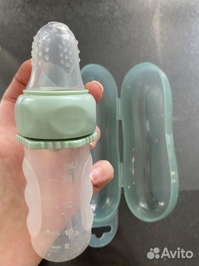 Ложечка, футляр и ниблер Happy baby