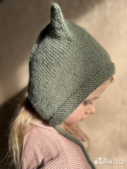 Котошапка чепчик с ушками шапкакошка